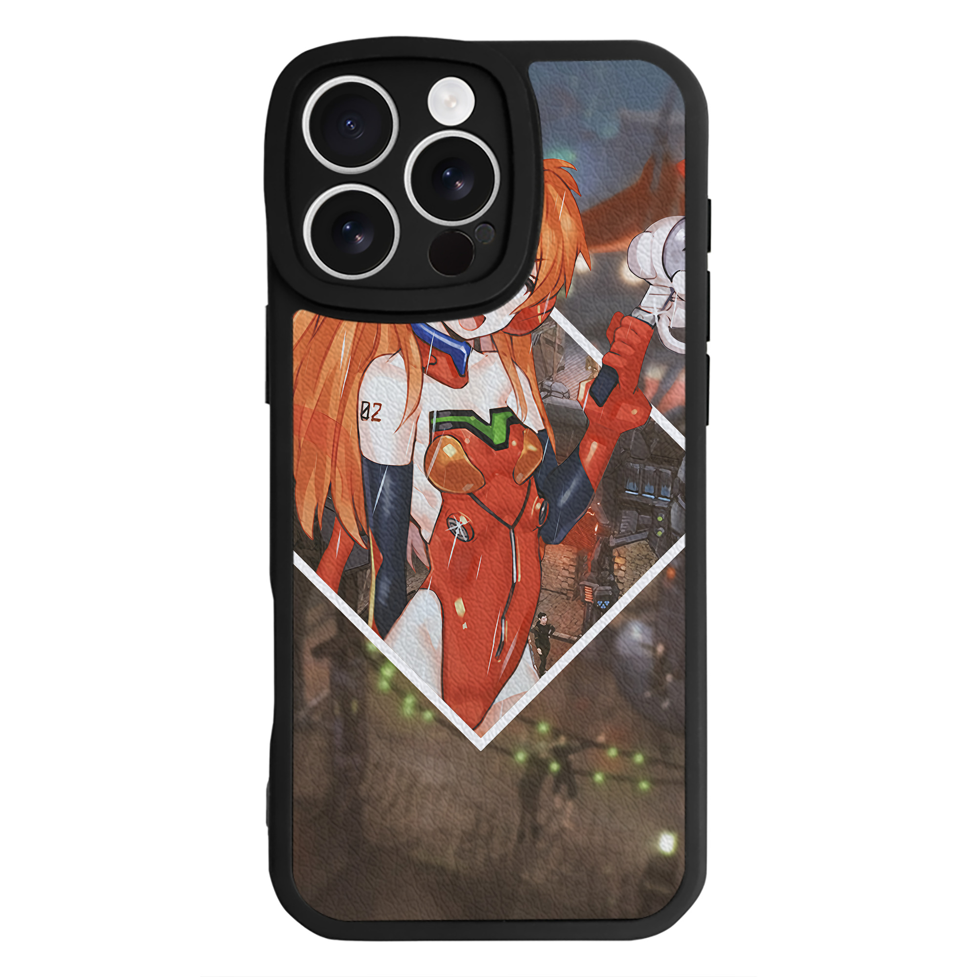 （画像用） EVA 新世紀エヴァンゲリオン 【iPhone 16シリーズ対応】シリコンスマホケース（レザー調） 材質：シリコン